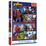 Puzzle Spider-Man povești cu păianjeni 2x70 piese - Trefl