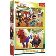 Puzzle Spidey și dinozaurii 2x24 piese - Trefl
