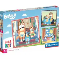 Puzzle Supercolor Bluey 3x48 piese - Clementoni