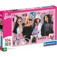 Puzzle Supercolor cu 104 piese - Barbie la modă - Clementoni