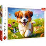 Puzzle cu 500 de piese - Cățeluș fericit - Trefl