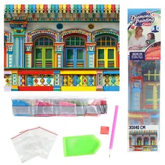 Puzzle cu diamante: Culorile Americii de Sud set de pictură cu diamante 30x40cm imaginea 2