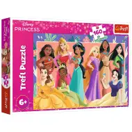 Puzzle de 160 de piese cu o imagine de grup a prințeselor Disney - Trefl