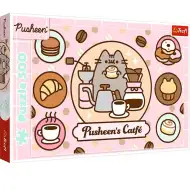 Puzzle de 500 de piese cu Pusheen la cafenea - Trefl