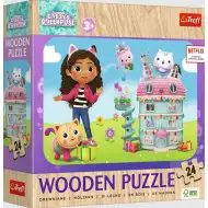 Puzzle din lemn cu 24 de piese - Căsuța lui Gabi - Trefl