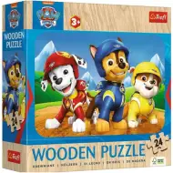 Puzzle din lemn cu 24 de piese Patrula Cățelușilor - Trefl