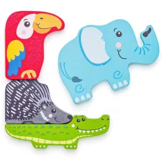 Puzzle din lemn cu forme de animale - Woodyland imaginea 3