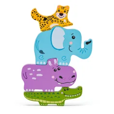 Puzzle din lemn cu forme de animale - Woodyland imaginea 4