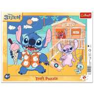 Puzzle în ramă Disney Stitch la plajă, 25 piese - Trefl