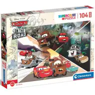 Puzzle maxi supercolor 104 de piese Cars pe drum - Clementoni