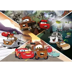 Puzzle maxi supercolor 104 de piese Cars pe drum - Clementoni imaginea 2