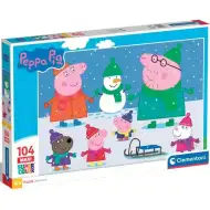 Puzzle maxi supercolor cu 104 piese Peppa Pig - Clementoni