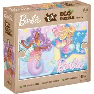 Puzzle mini Eco cu 24 de piese Barbie sirene și prietene, 35x25 cm - Lisciani