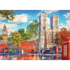 Puzzle premium cu 1000 de piese – Peisaj stradal din Londra – Trefl imaginea 2