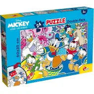 Puzzle și carte de colorat 2 în 1 cu Donald Duck de la Disney, 24 piese, 50x35cm - Lisciani