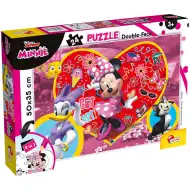 Puzzle și carte de colorat 2 în 1 cu Minnie Mouse, 24 piese, 50x35cm - Lisciani