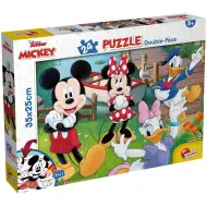 Puzzle și carte de colorat Mickey Mouse 2-în-1, 24 piese, 35x25 cm - Lisciani
