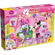 Puzzle și carte de colorat Minnie Mouse 2 în 1, 60 de piese, 50x35 cm - Lisciani