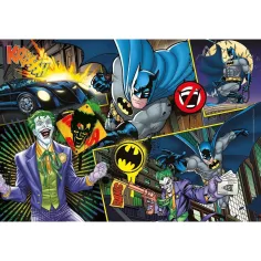 Puzzle supercolor de 104 piese Batman vs. Joker - Clementoni imaginea 2