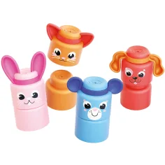 Quercetti: Momy Soft animale fericite set de 12 blocuri de construcție moi imaginea 2
