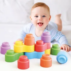 Quercetti: Momy Soft set de 12 blocuri de construcție moi imaginea 2