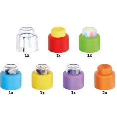 Quercetti: Set de cuburi de construcție senzoriale moi Momy Soft, 8 piese, cu lumină și sunet imaginea 2