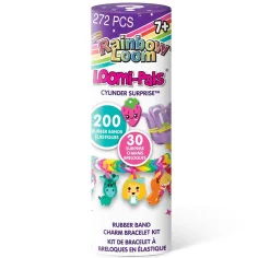 Rainbow Loom: Loomi-Pals – set pentru confecționat brățări din benzi elastice cu cilindru surpriză