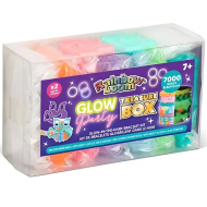 Rainbow Loom: Set pentru confecționarea brățărilor din elastice care luminează în întuneric