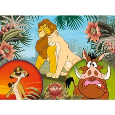 Regele Leu 2 în 1 puzzle Eco mini de 24 piese și carte de colorat 35x25cm - Lisciani imaginea 2
