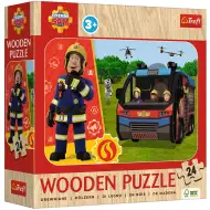 Sam pompierul puzzle din lemn, 24 piese - Trefl