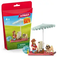 Schleich: Excursia lui Hannah și a mopsului ei la lac set de joacă (42751)