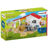 Schleich: Farm World - Cabinet veterinar cu mânz și animale domestice (42502)
