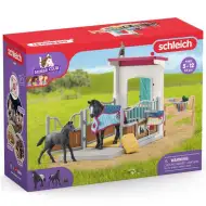 Schleich: Horse Club - Set de joacă cu box pentru cai cu iapă și mânz (42611)