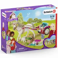 Schleich: Horse Club - Set de joacă cu trăsură pentru spectacol ecvestru și picnic (42467)