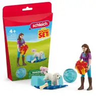 Schleich: Set de joacă Petrecerea de ziua de naștere cu Liza și cățelușul ei (42744)