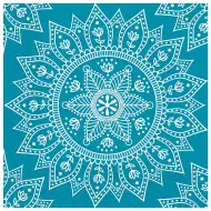 Șervețel de hârtie mandala albastru-alb cu 2 straturi, pachet de 20 bucăți