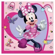 Șervețel de hârtie roz cu model Minnie Mouse, 2 straturi, pachet de 20 bucăți.