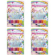 Set creativ pentru realizarea unei imagini cu cristale – unicorn, în mai multe variante, 1 buc.