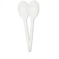 Set de 10 linguri albe reutilizabile