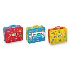 Set de 100 markere în cutie de metal cu carte de colorat - Carioca imaginea 2