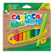 Set de 12 carioci Eco Family Jumbo 6 mm - Carioca