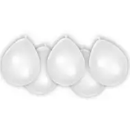 Set de 8 baloane albe din latex