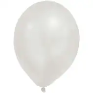 Set de 8 baloane albe pastel metalice