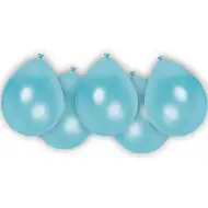 Set de 8 baloane din latex albastru deschis