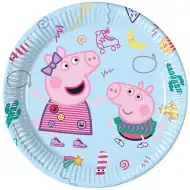 Set de 8 farfurii de hârtie Peppa Pig, 23 cm