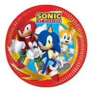 Set de 8 farfurii de hârtie Sonic ariciul, 23 cm