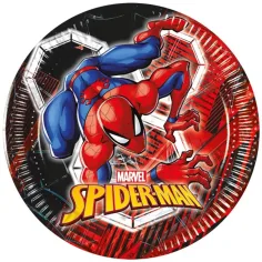 Set de 8 farfurii de hârtie Spider-Man, 20 cm