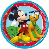 Set de 8 farfurii de hârtie cu model Mickey Mouse, 23 cm