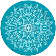 Set de 8 farfurii de hârtie mandala albastru-alb, 23 cm