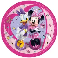 Set de 8 farfurii de hârtie roz cu model Minnie Mouse și Daisy, 23 cm